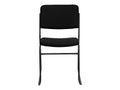 Black Fabric Stackable Chair with Sled Base Q676377