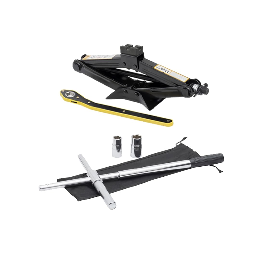 Spare Tire Changing Kit with Scissor Jack and Cross-Wrench V185