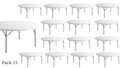 White 72 Inch Round Plastic Folding Table Z7461