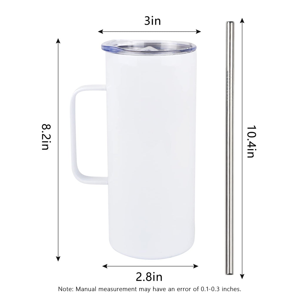 20oz Sublimation Skinny Tumbler with Handle & Coffee Mug U350