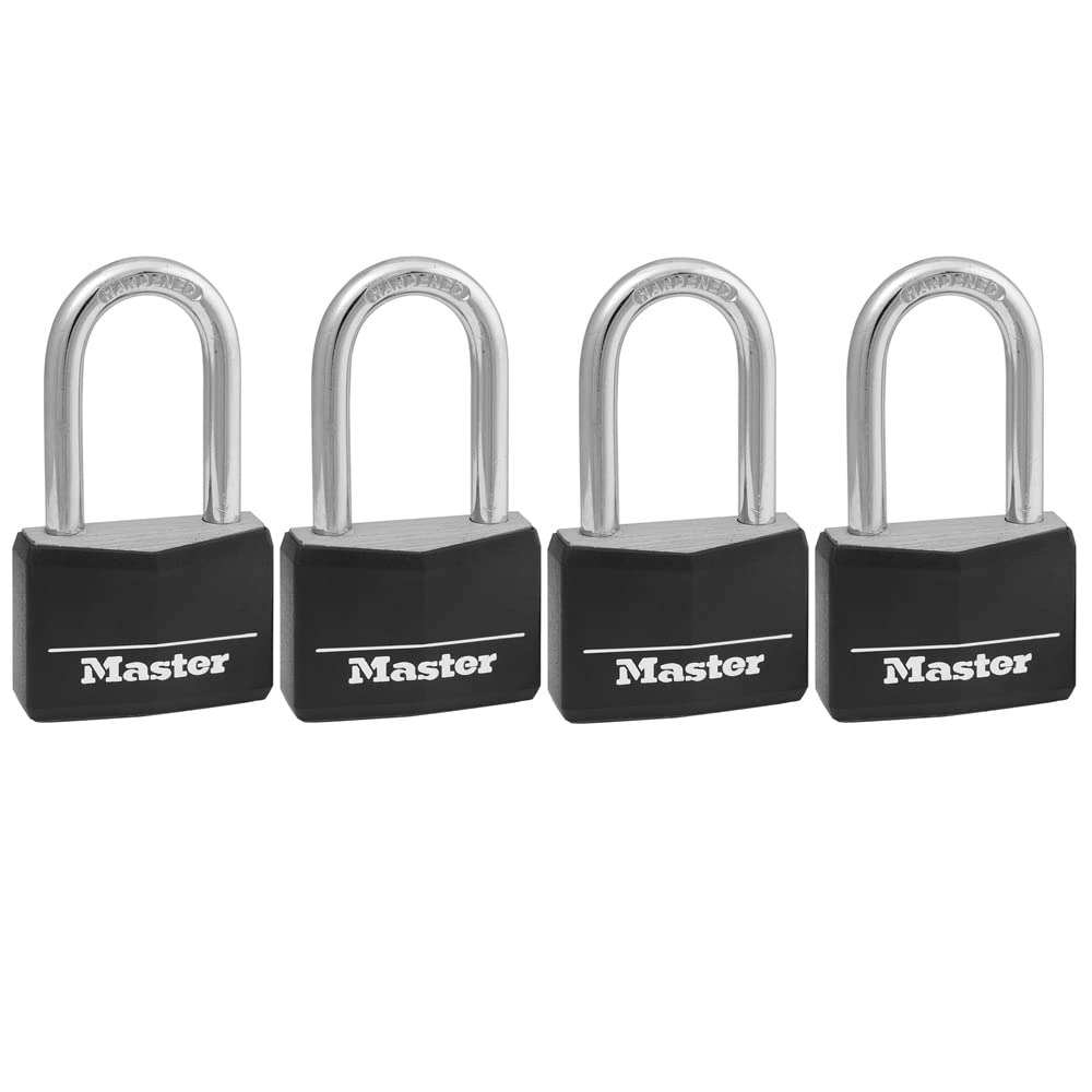 Aluminum Padlock with Key, 4 Pack L76817