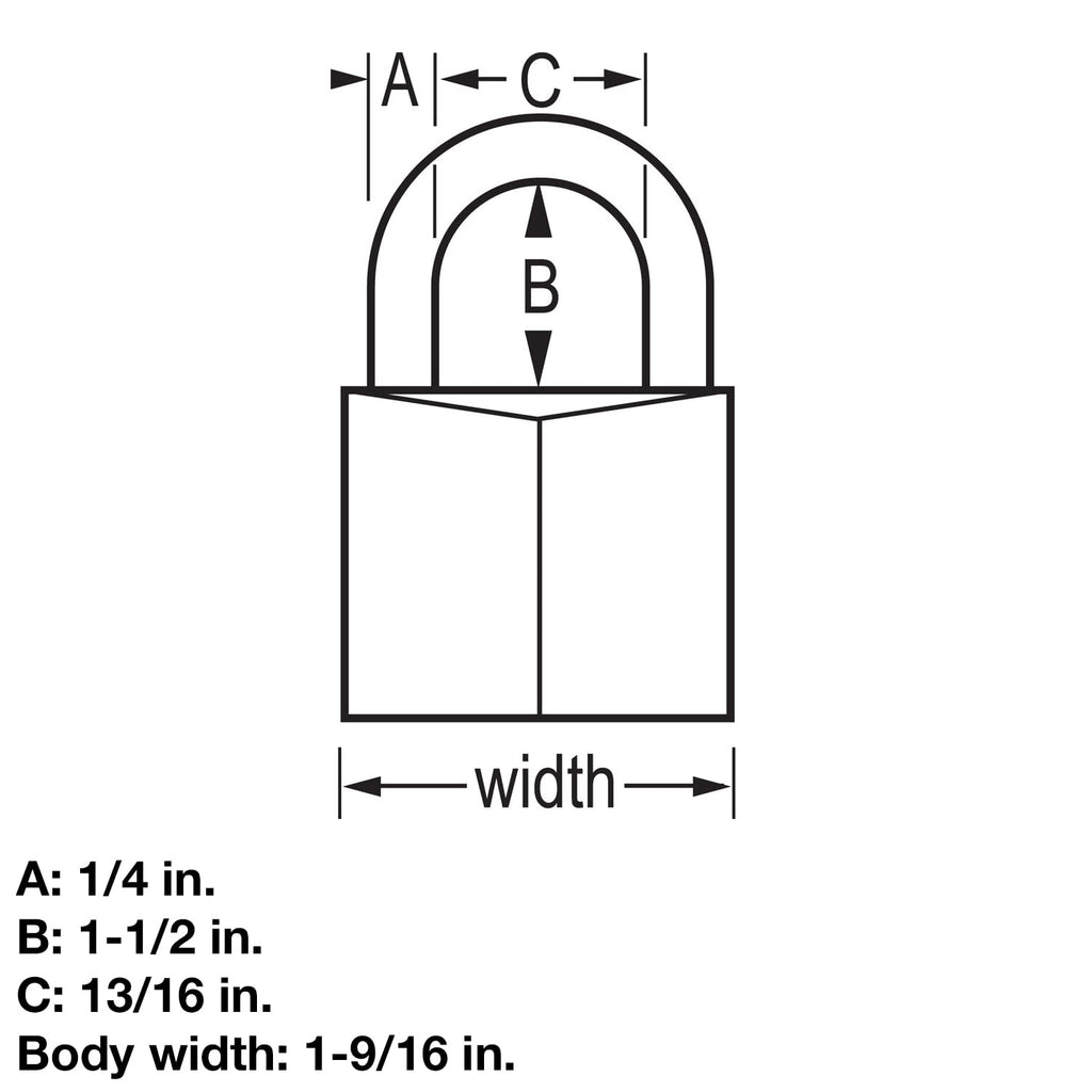 Aluminum Padlock with Key, 4 Pack L76817