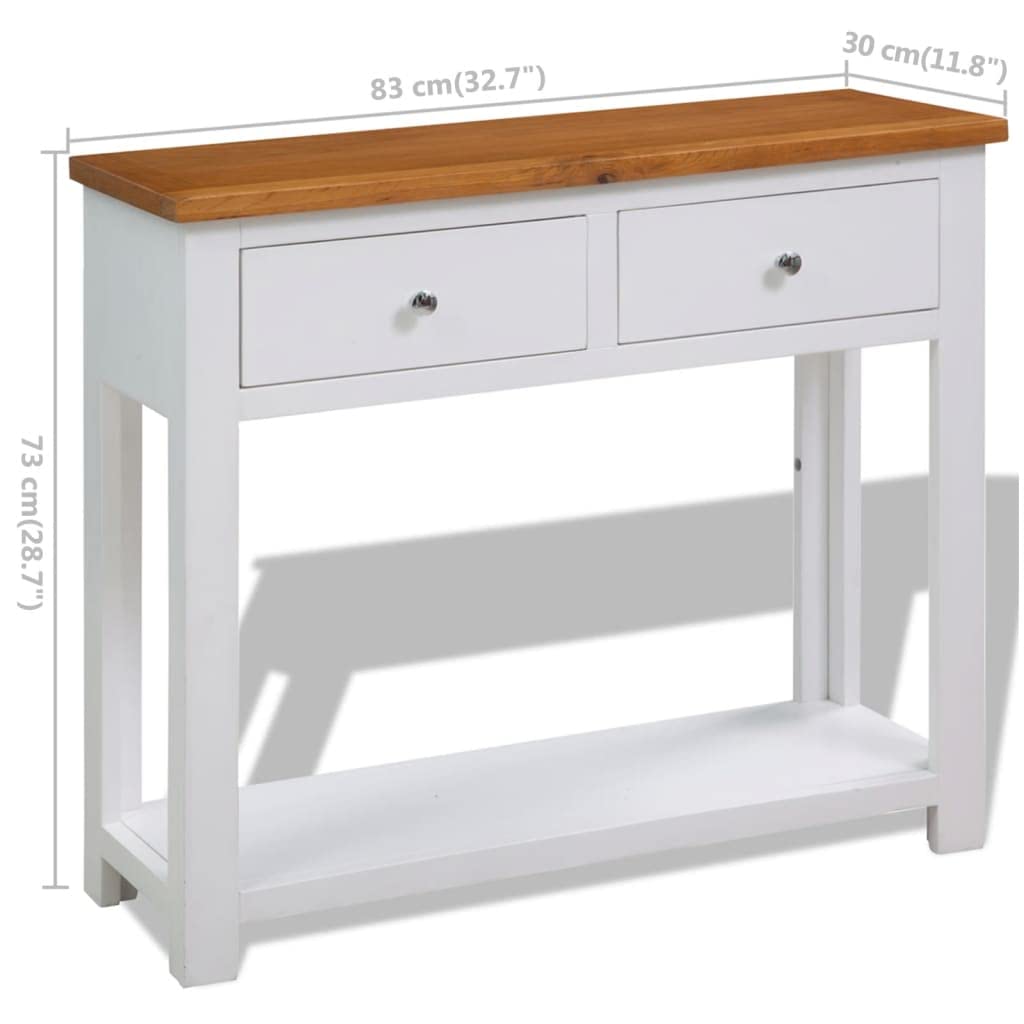 Console Table Side Table Entryway Table Solid Oak Wood A784
