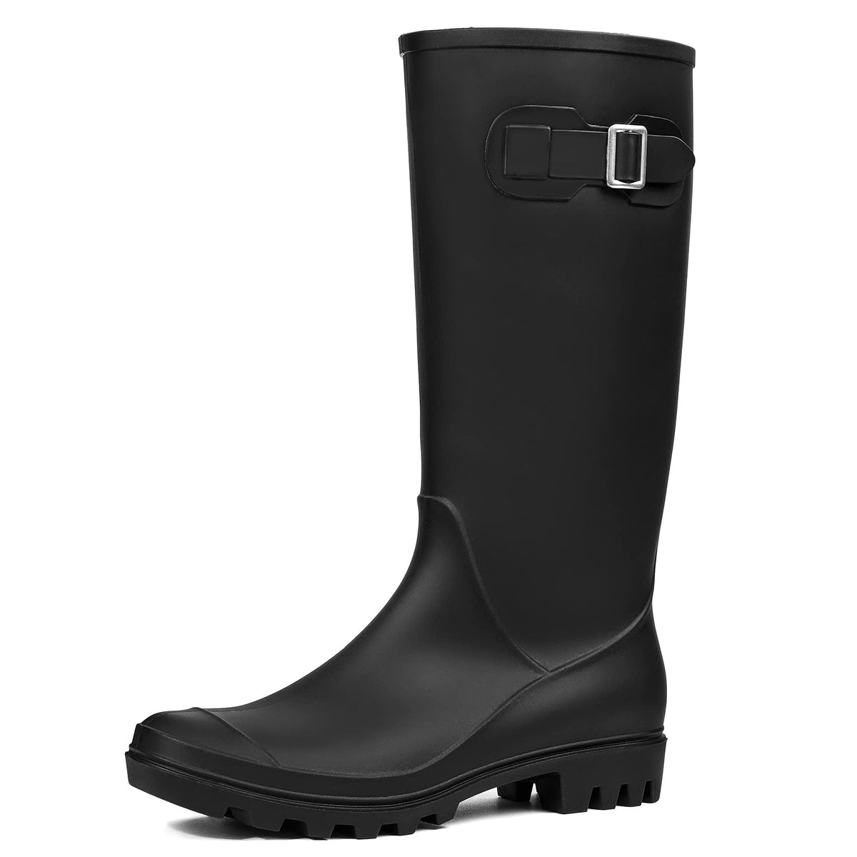 Women's Tall Waterproof Rubber Wide Calf Rain Boots M263