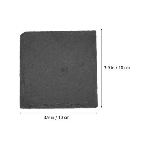 12 Pc Natural Stone Square Drink Coasters V390