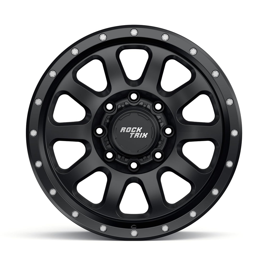 20x9 inch Off-Road Wheels 8x165.1 8x6.5 Bolt Pattern -12mm Offset Black Rims M54556