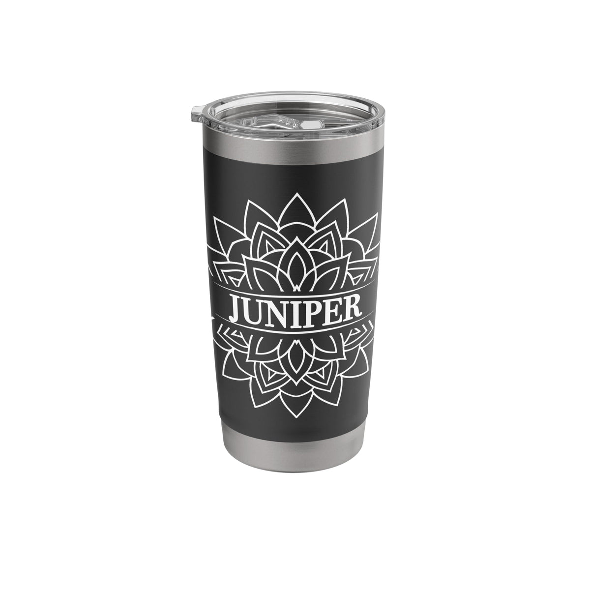 Black White Stainless Steel Insulated Travel Mug F6328