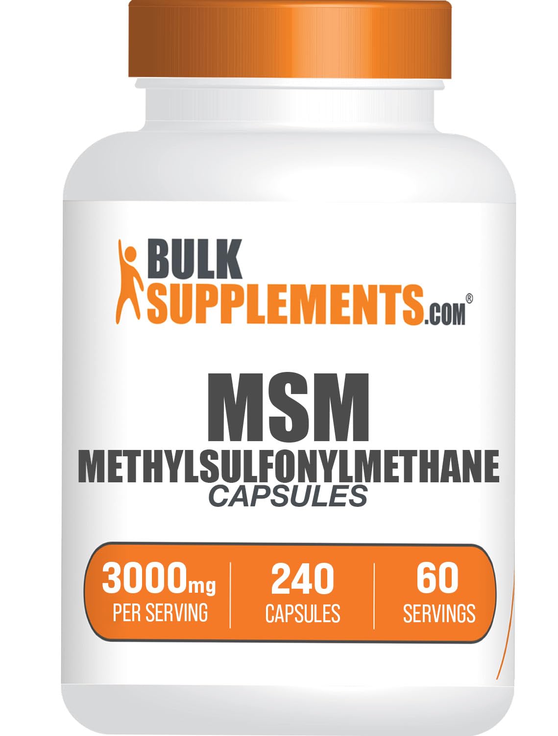 MSM 3000mg Gluten Free Capsules 240 Count G83341
