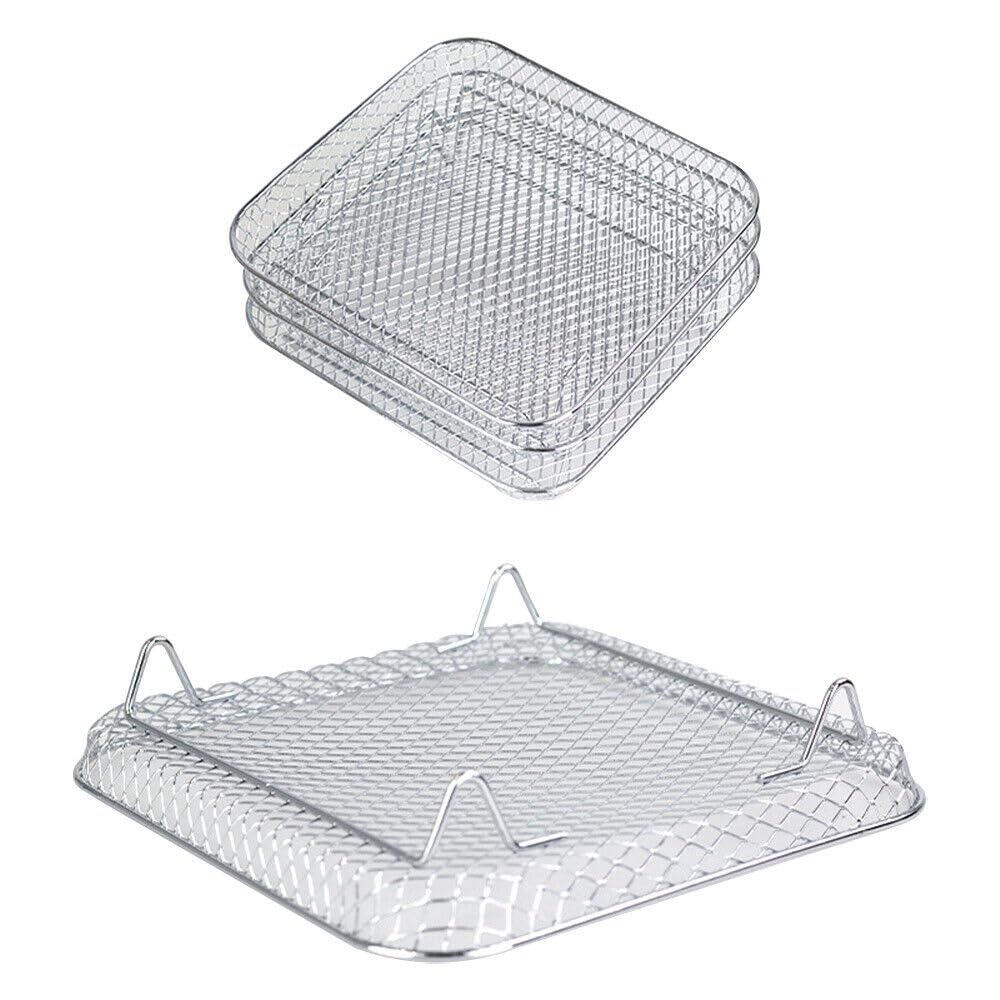 7 Inch Stackable Stainless Steel Air Fryer Rack, 3 Pcs S888