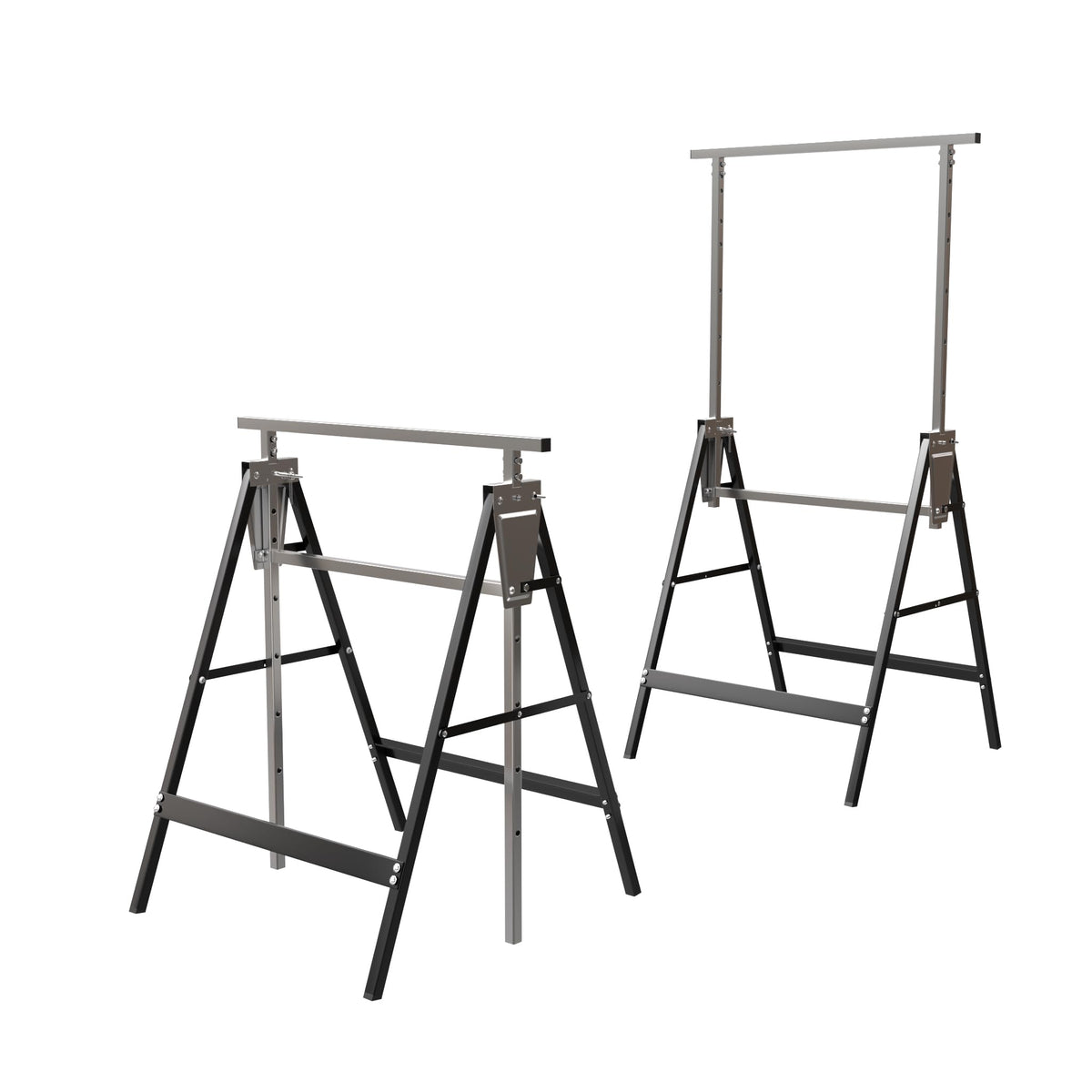 Heavy Duty Steel Sawhorse Brackets 2 Pack Adjustable Folding 330 lbs Capacity V4710
