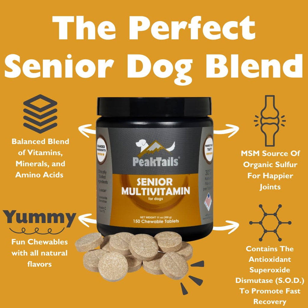 Senior Multivitamin for Dogs, 150 Count M501
