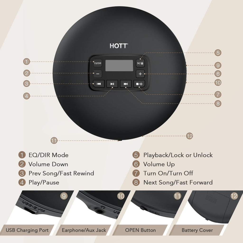 Portable CD Player with Anti-Skip Protection Q984
