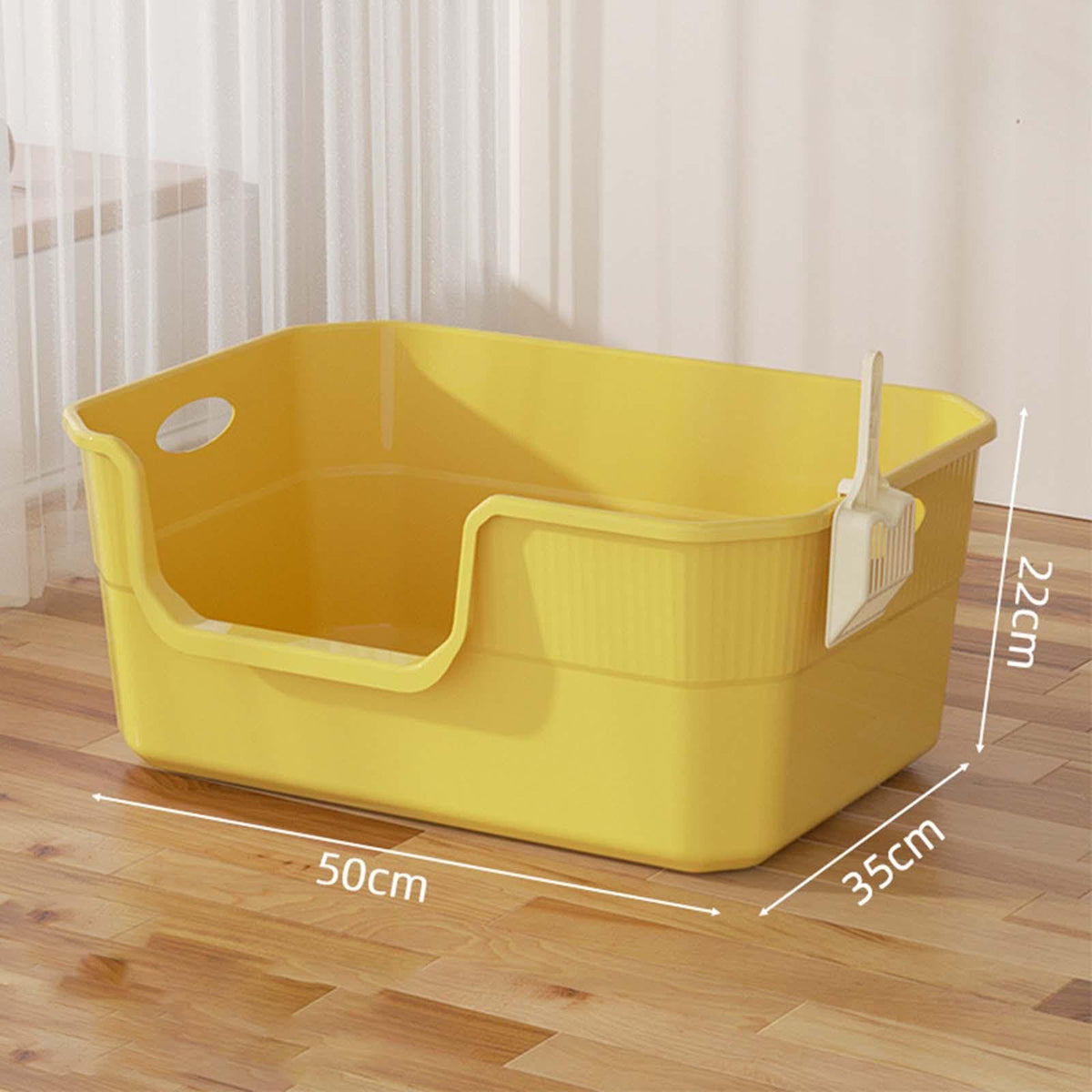 Open Top Cat Litter Tray with Frame PP V36606