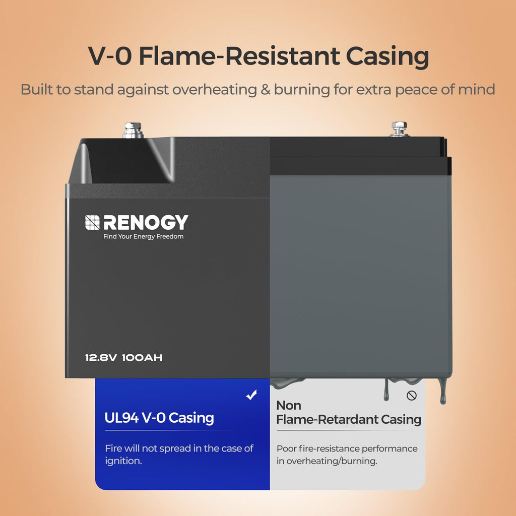 12V 100Ah Bluetooth Self-Heating Lithium LiFePO4 Deep Cycle Battery D155022