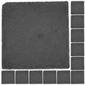 12 Pc Natural Stone Square Drink Coasters V390