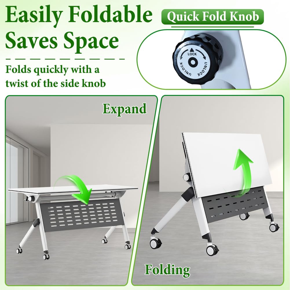 Folding Conference Table 63x24x30 Inch U6239