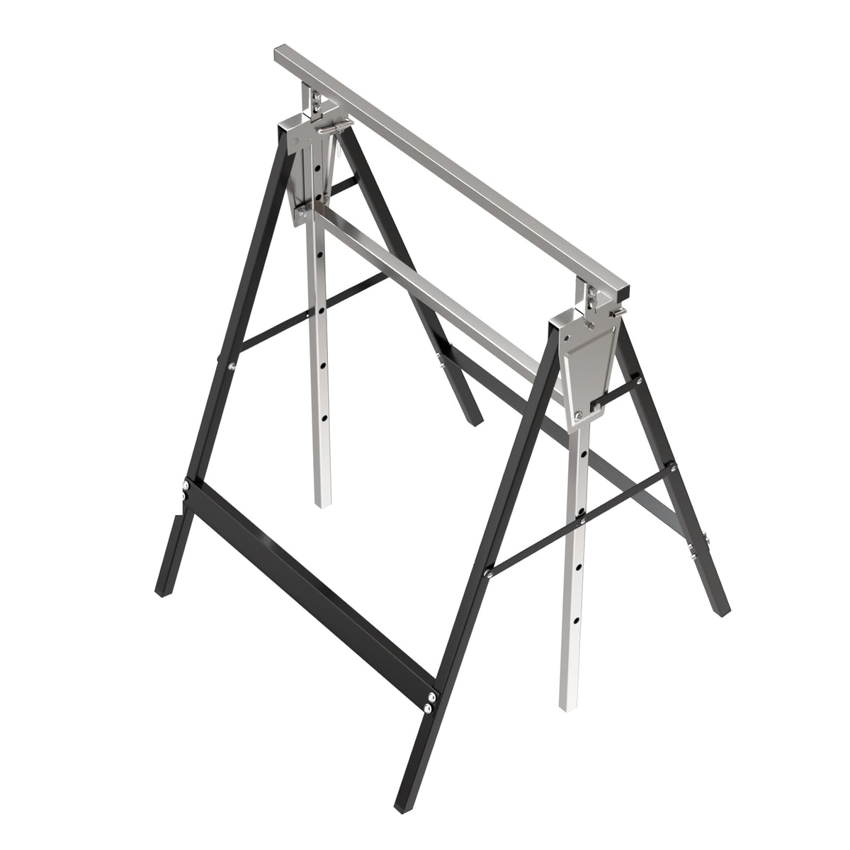 Heavy Duty Steel Sawhorse Brackets 2 Pack Adjustable Folding 330 lbs Capacity V4710