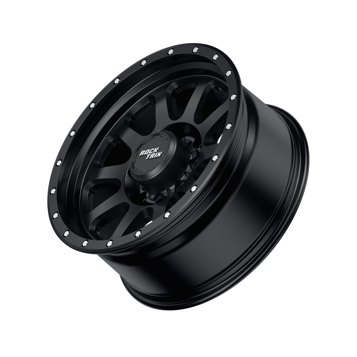 20x9 inch Off-Road Wheels 8x165.1 8x6.5 Bolt Pattern -12mm Offset Black Rims M54556
