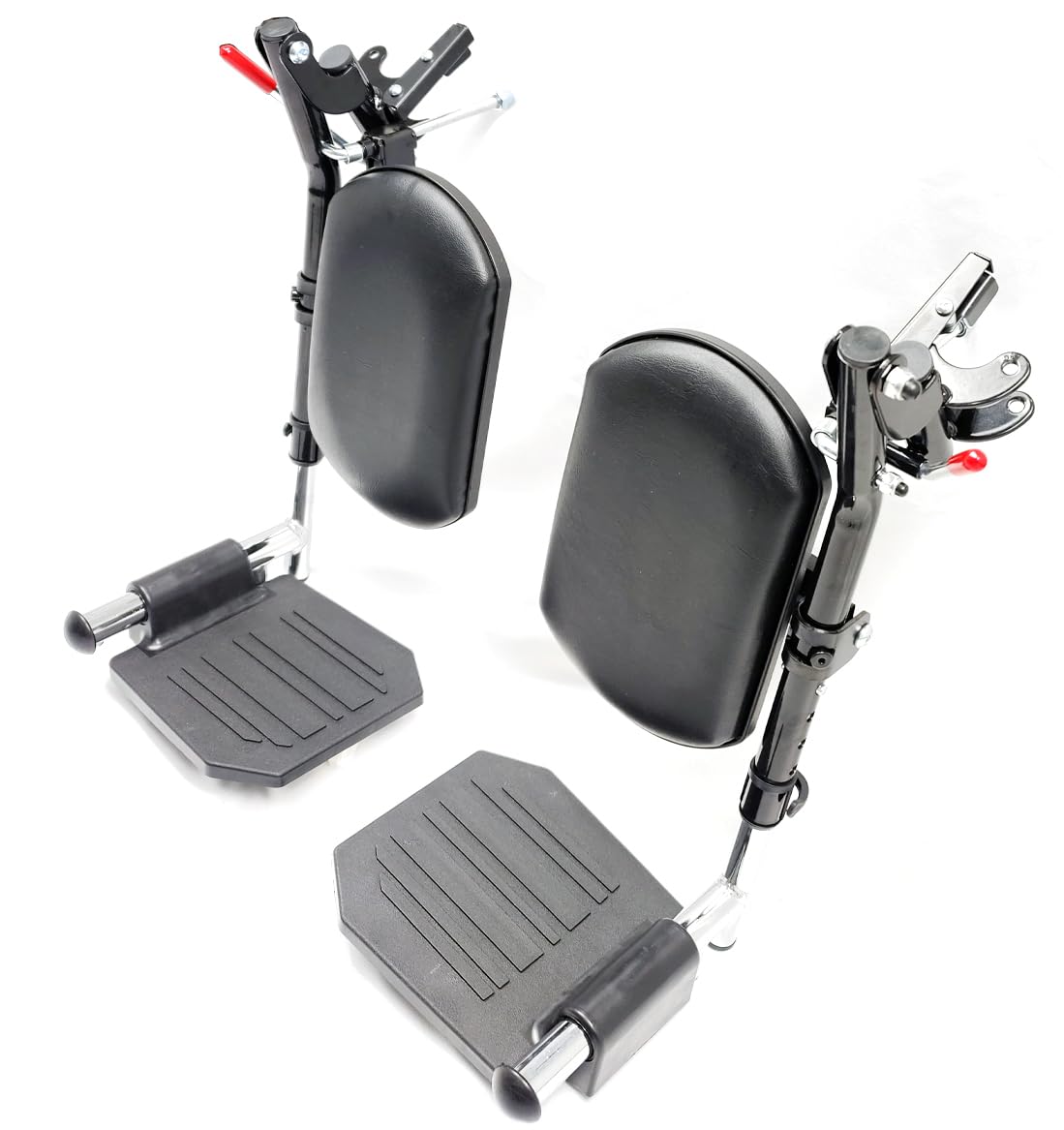 Black Wheelchair Elevating Leg Rest with Calf Pads and Composite Footplates B3953