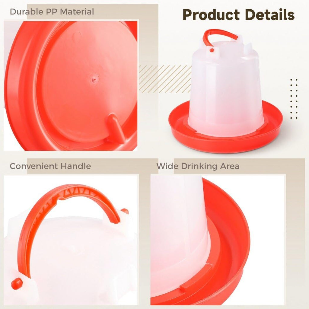 4-Pack 1L Poultry Waterer with Handle X388455