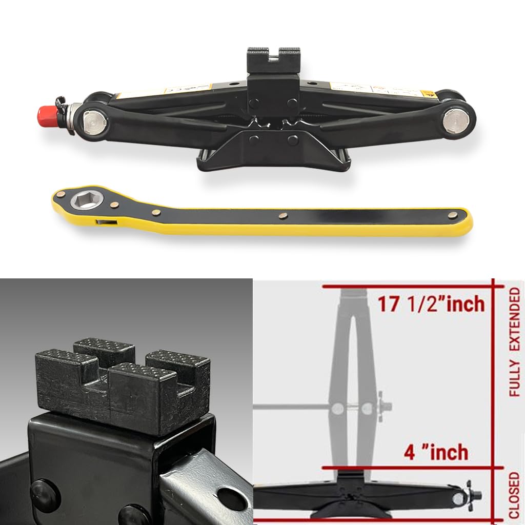 Spare Tire Changing Kit with Scissor Jack and Cross-Wrench V185