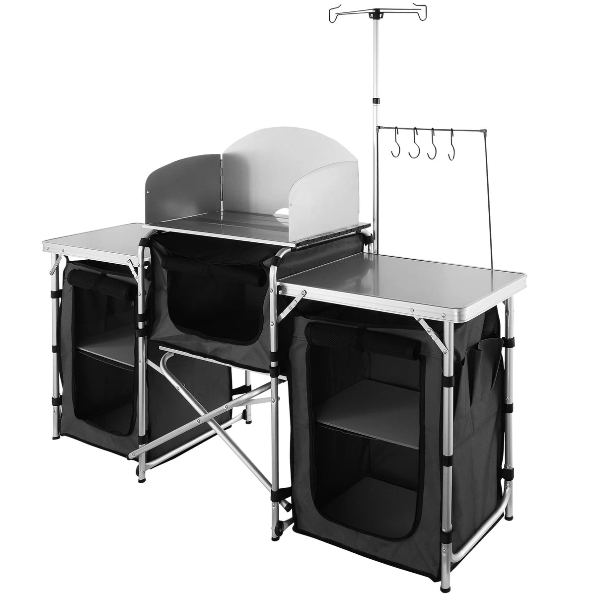 Folding Aluminum Camping Kitchen Table with Storage Bag H92984
