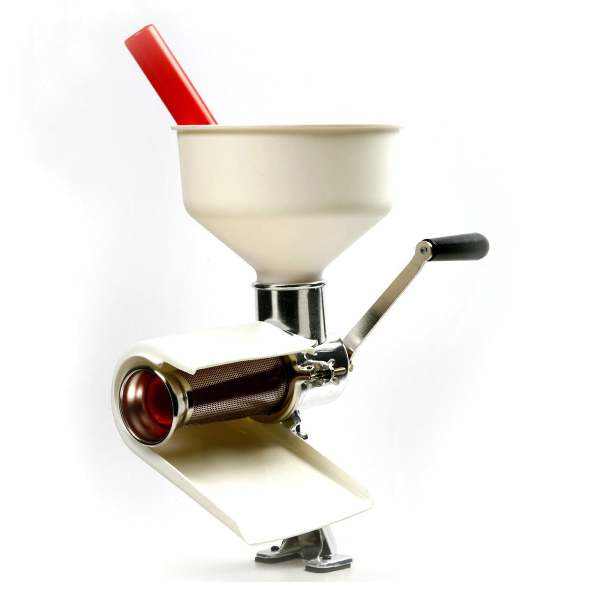 White Food Strainer and Sauce Maker E6689
