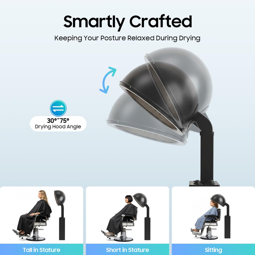 1200W Hooded Hair Dryer with Stand V605