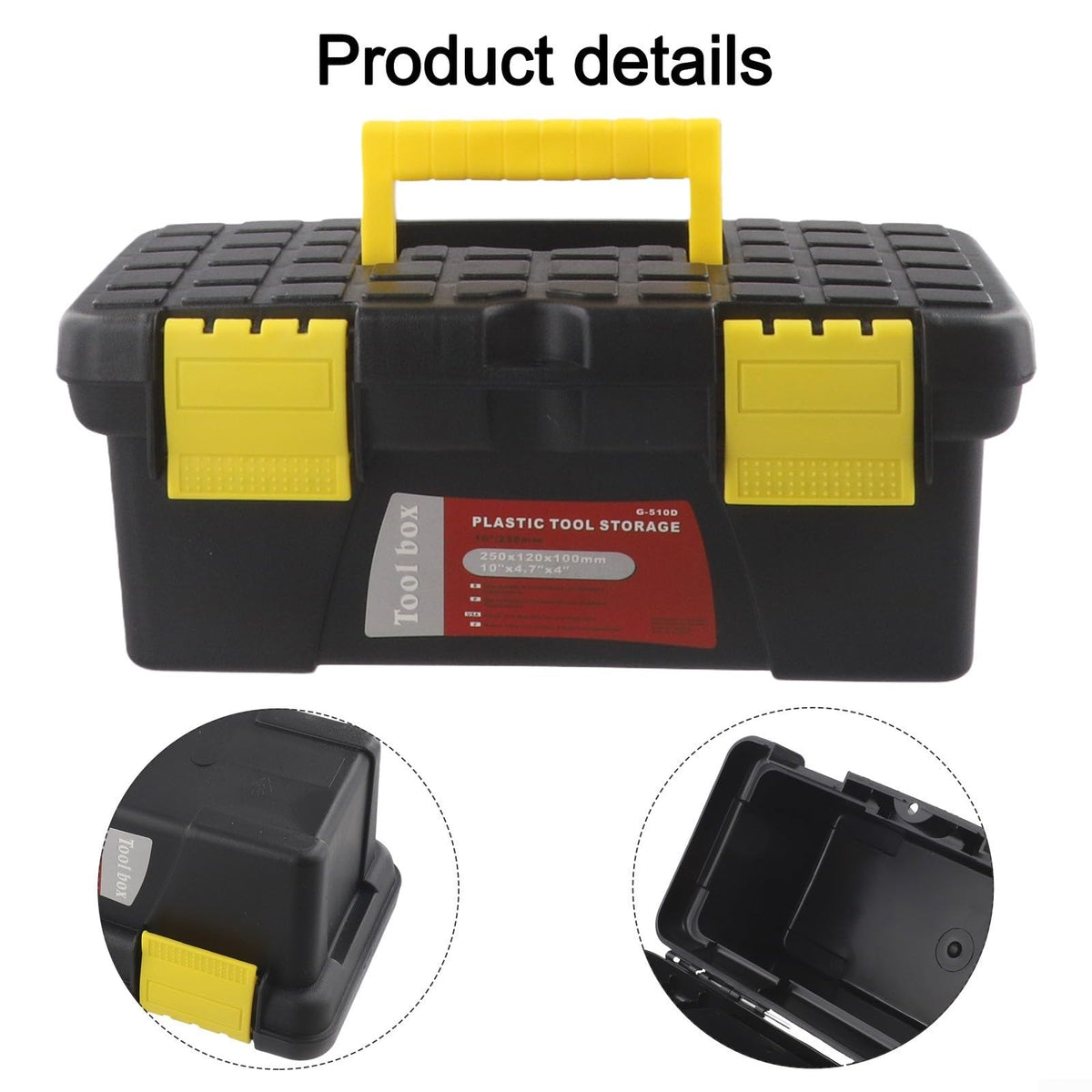 10 Inch Plastic Toolbox Y30726