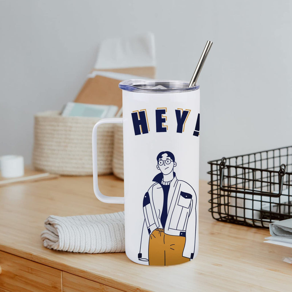 20oz Sublimation Skinny Tumbler with Handle & Coffee Mug U350