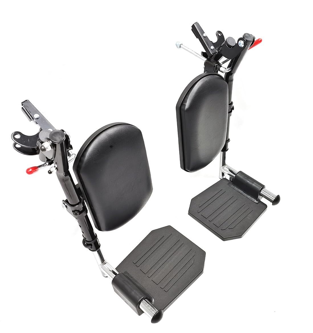 Black Wheelchair Elevating Leg Rest with Calf Pads and Composite Footplates B3953