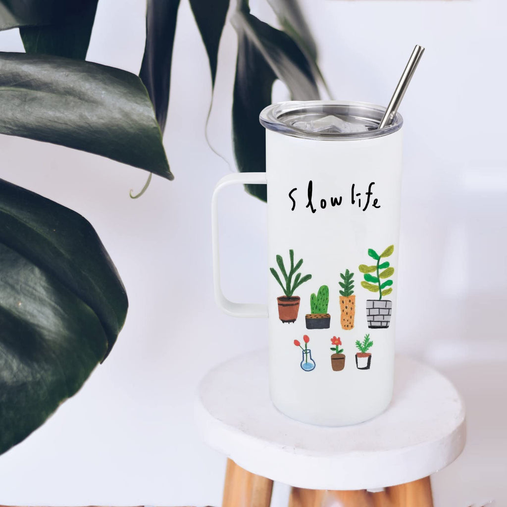 20oz Sublimation Skinny Tumbler with Handle & Coffee Mug U350