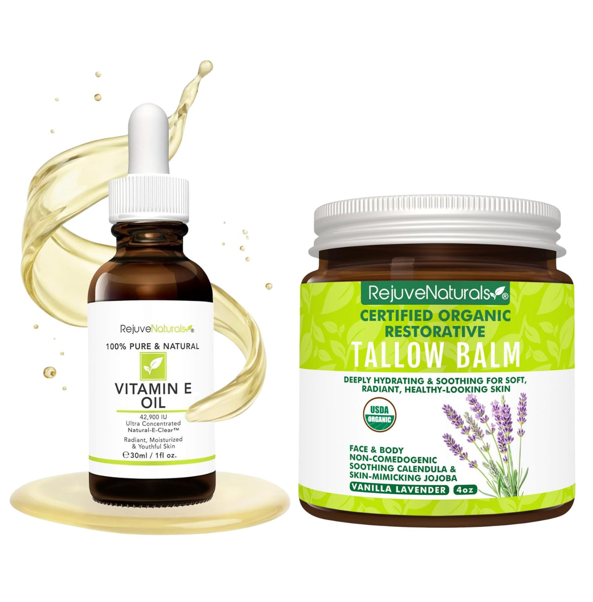 Vitamin E Oil & Organic Tallow Balm Bundle H51487