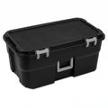 22 Gallon Black Wheeled Plastic Storage Trunk J8642