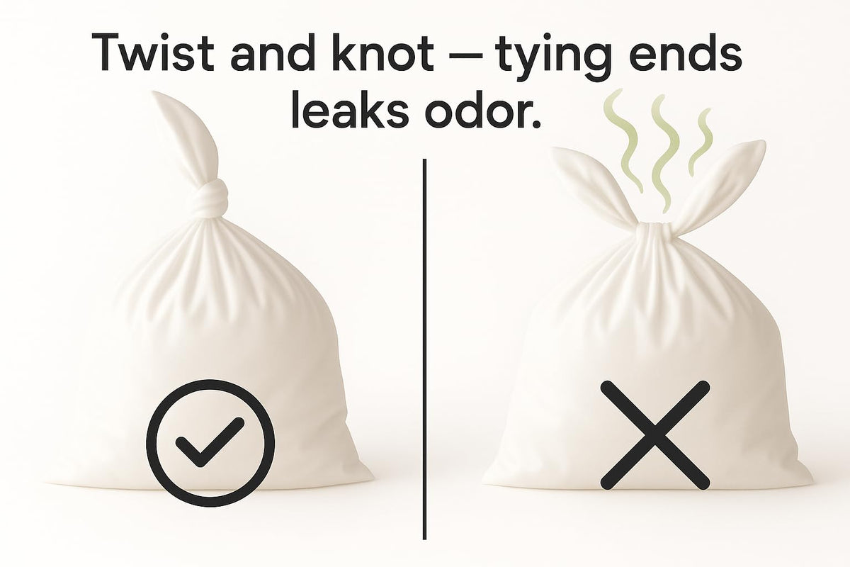 White 90 Count Disposable Odor Sealing Bags Pack of 2 U6647
