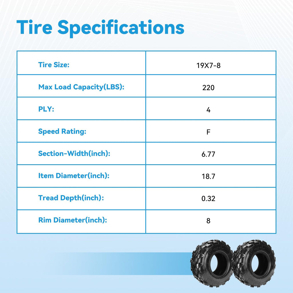 19x7-8 Tubeless Tire S386