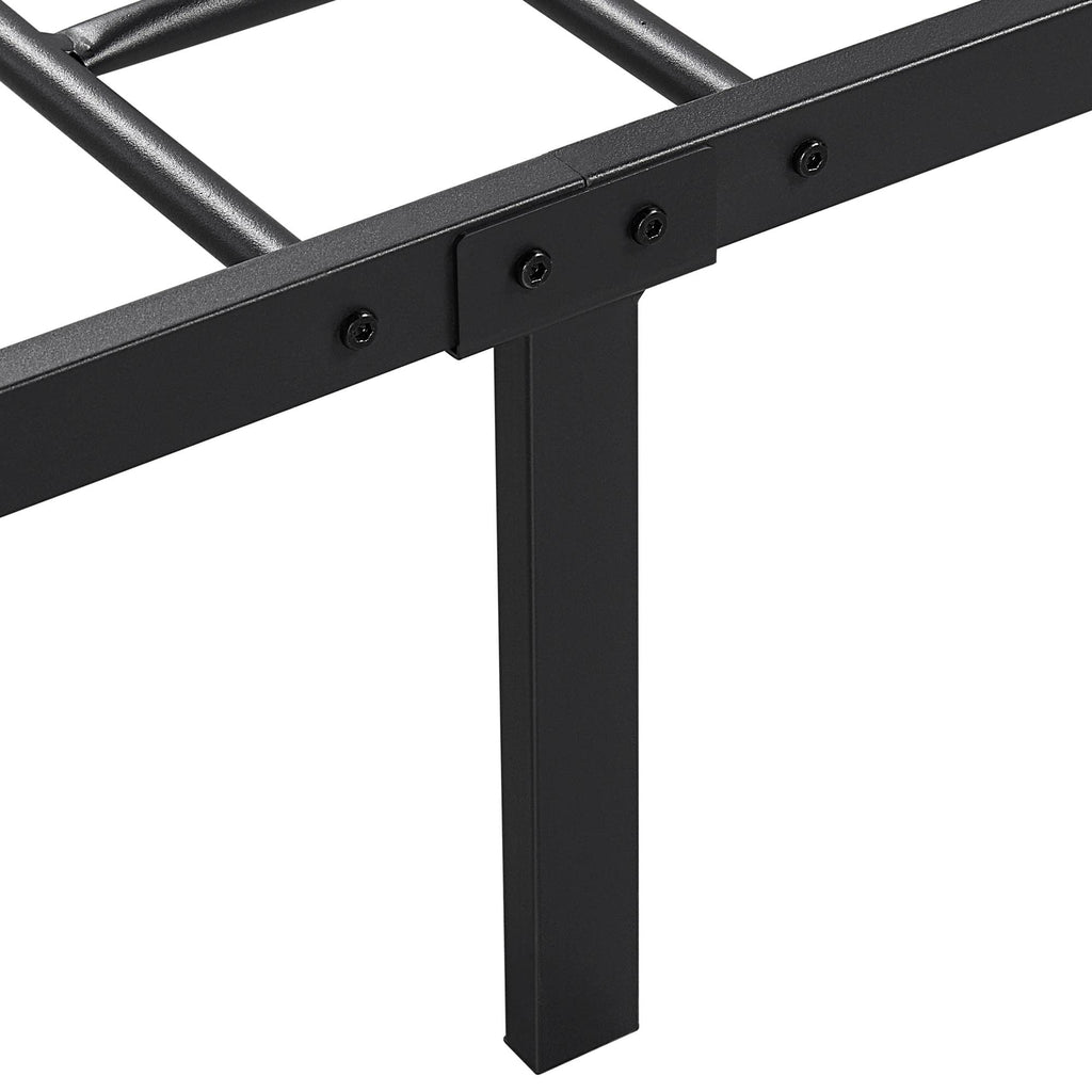 Black Metal Bed Frame with Headboard and Footboard W226
