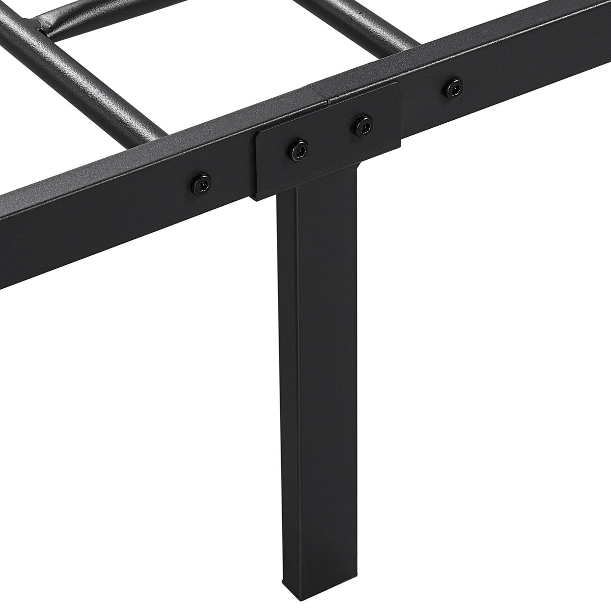 Black Metal Bed Frame with Headboard and Footboard W226