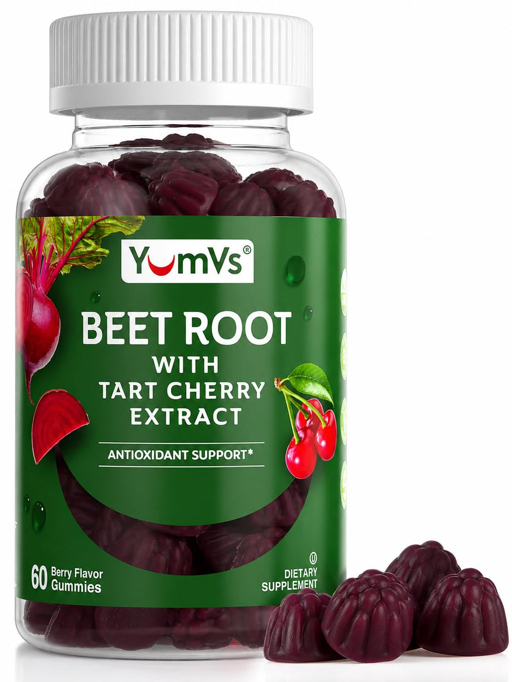 Beet Root Gummies with Tart Cherry 60 Count I50947