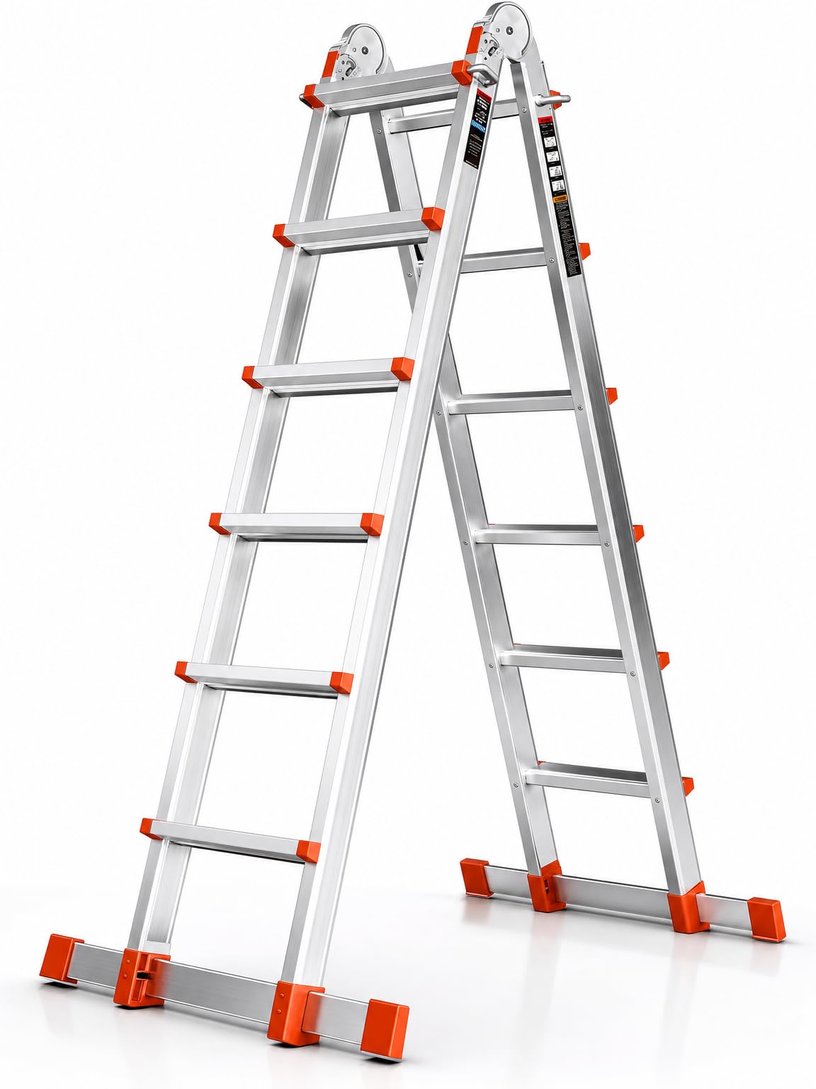 Telescoping Ladder, 22.5 Ft A Frame Anti-Slip Multi Position N8904