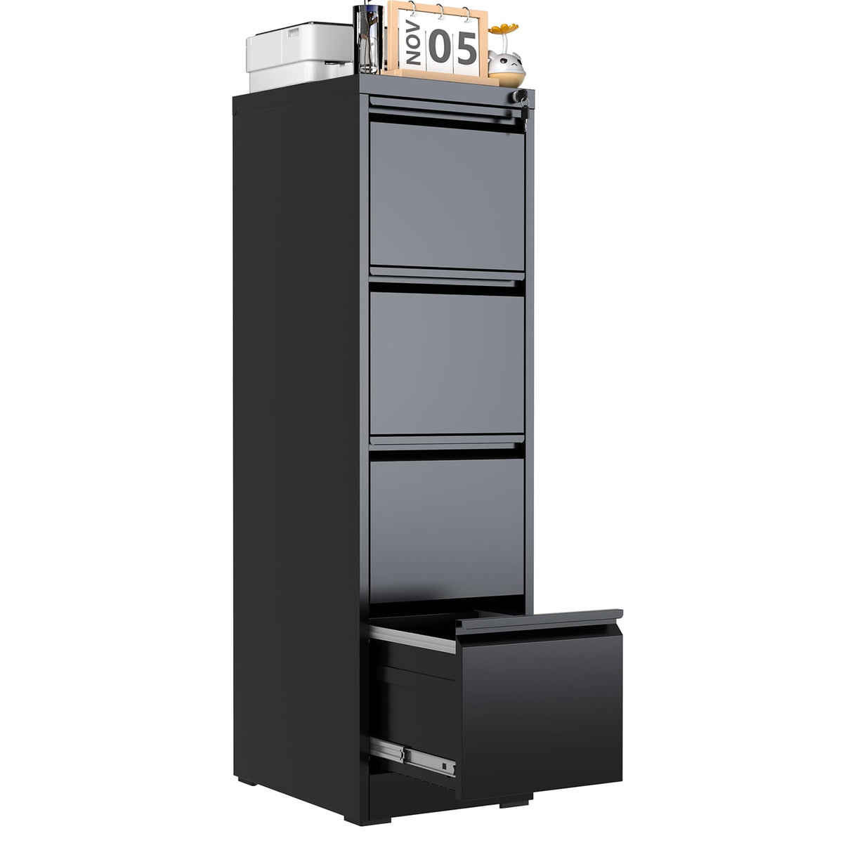 4 Drawer File Cabinet with Lock B537