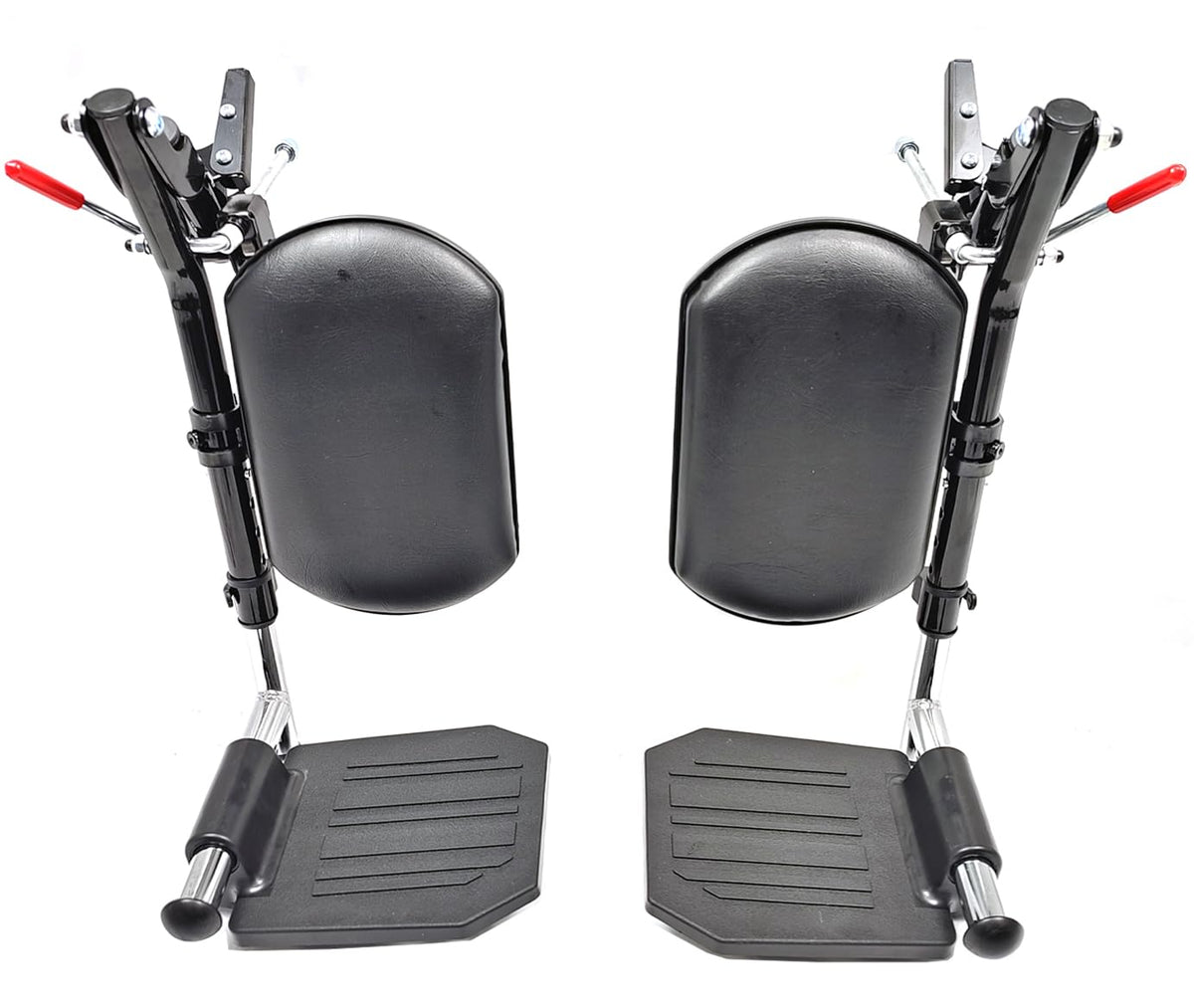 Black Wheelchair Elevating Leg Rest with Calf Pads and Composite Footplates B3953