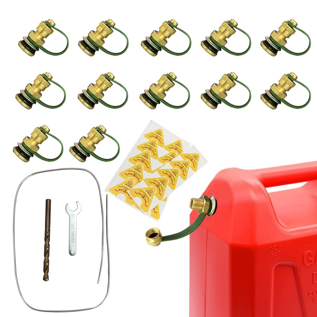 Brass Gas Can Vent Caps 12 Pack B1215