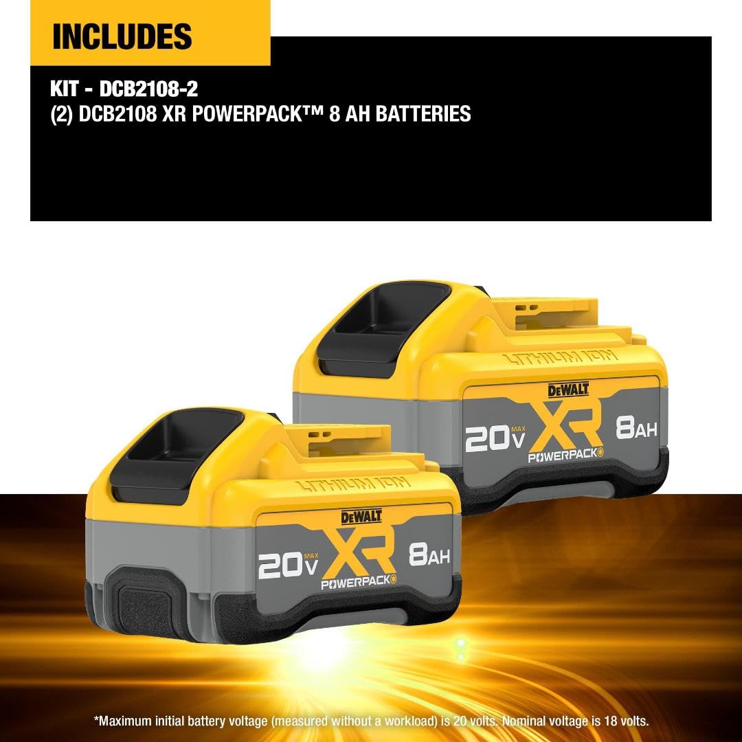 20V MAX XR 8Ah Lithium Ion Battery 2-Pack E85166