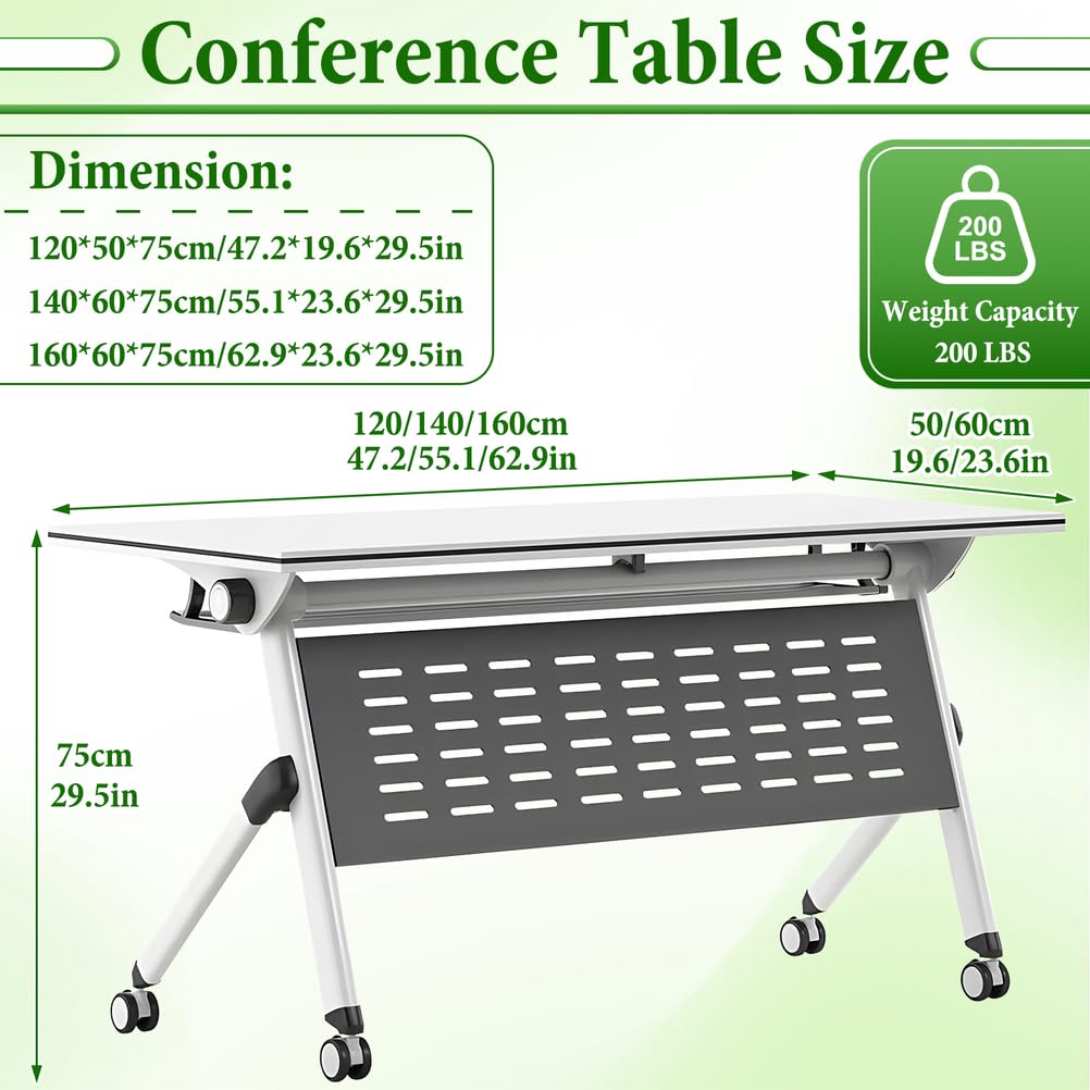 Folding Conference Table 63x24x30 Inch U6239