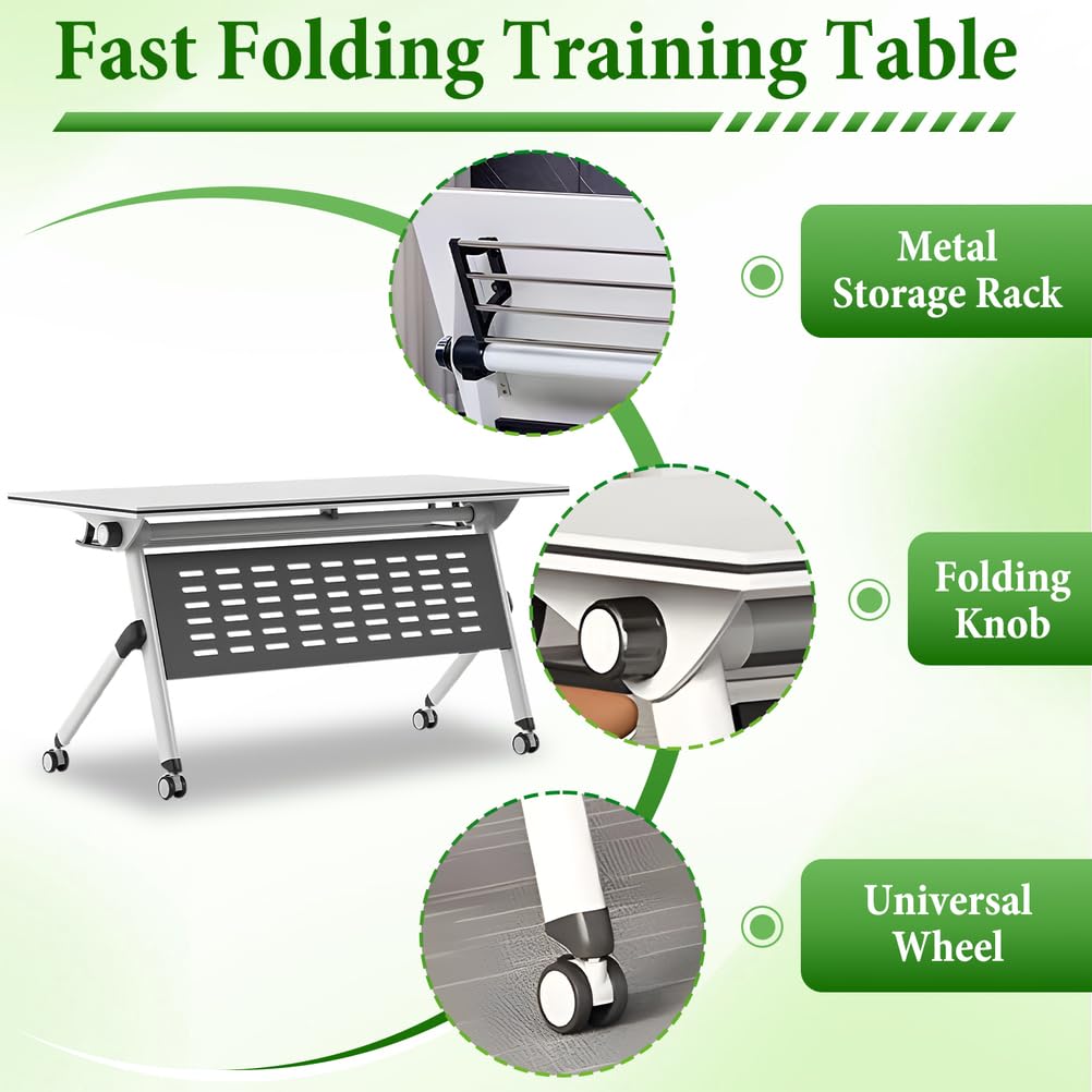 Folding Conference Table 63x24x30 Inch U6239
