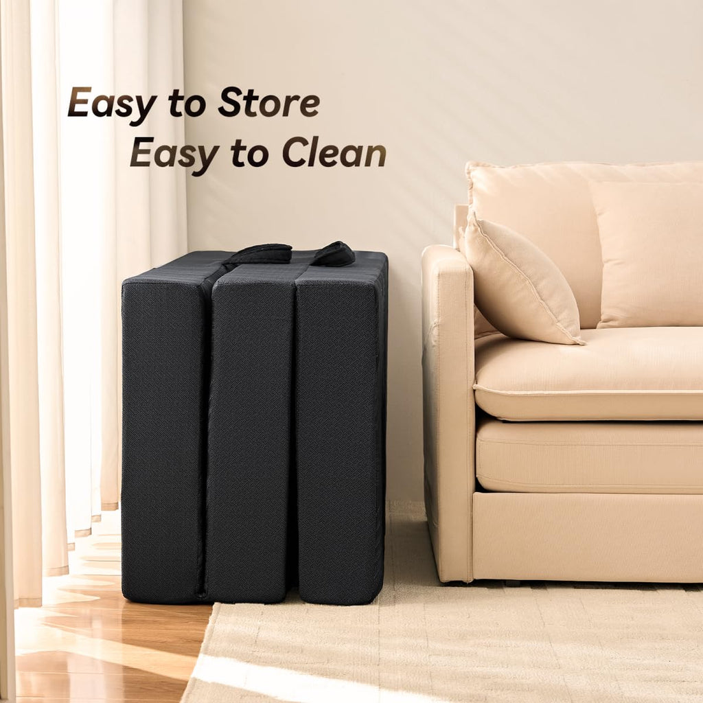 6 Inch Memory Foam Tri-Fold Twin Mattress with Washable Cover F2164