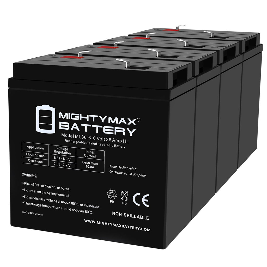 6V 36Ah AGM F2 Terminal Battery 4 Pack L992486