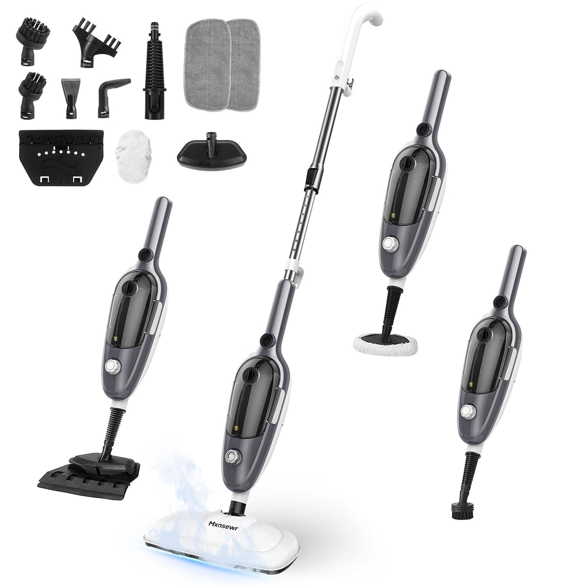 11-in-1 Handheld Detachable Adjustable Steam Mop B7704