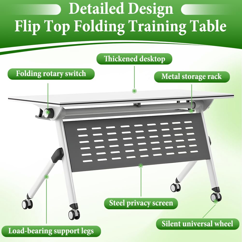 Folding Conference Table 63x24x30 Inch U6239
